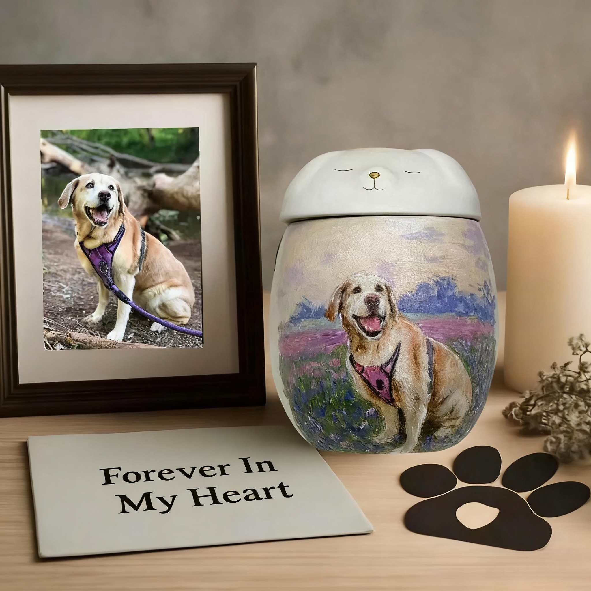 Custom Pet Portrait Urns