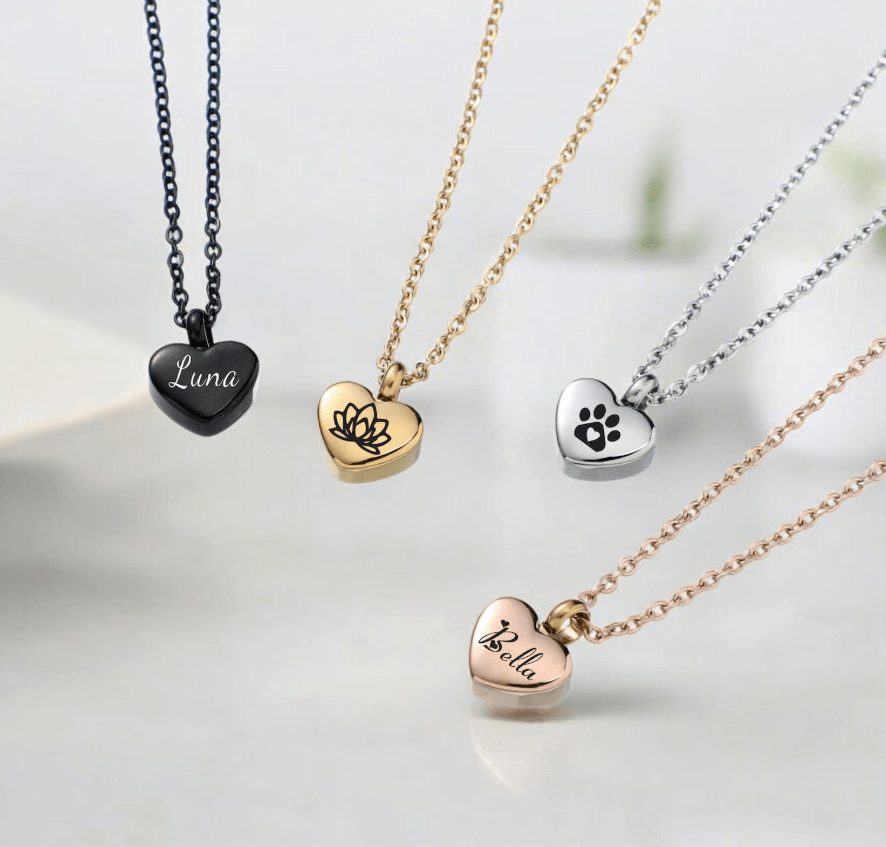 Heart Cremation Urn Pendant Necklace_3