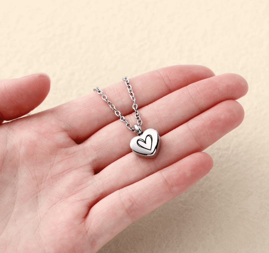Heart Cremation Urn Pendant Necklace_4